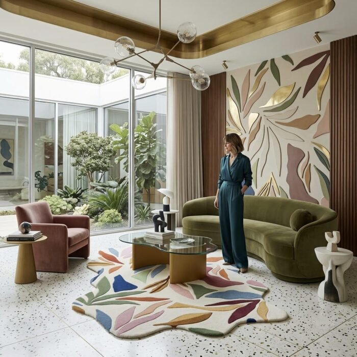 Petal Drift Rug handmade rug - Indian Carpets
