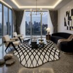 Noir Lattice Rug View 5