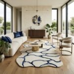 Navy Network Rug View 2