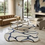 Navy Network Rug View 3