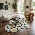 Green Gold Arc Rug View 2