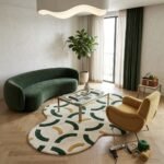 Green Gold Arc Rug View 4