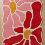 Red Pink Floral Rug View 3