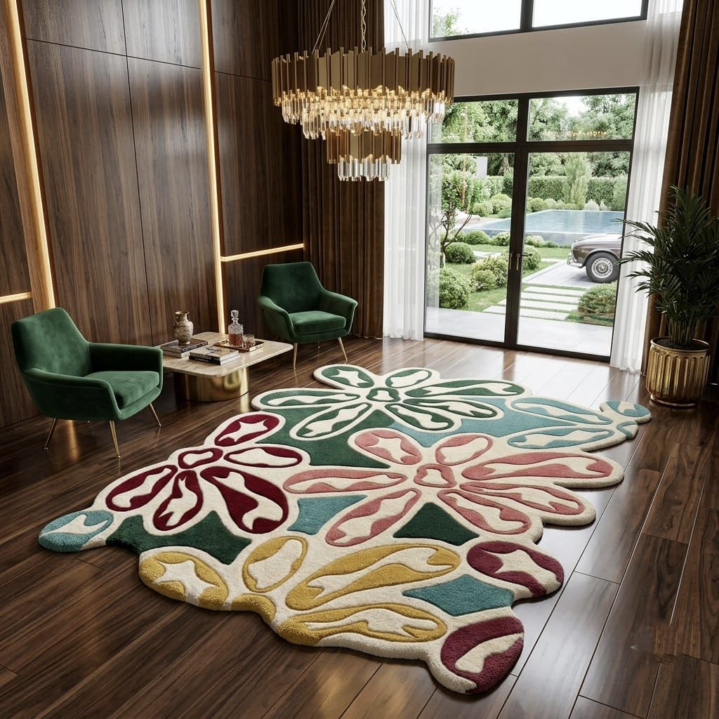 Multicolor Floral Rug