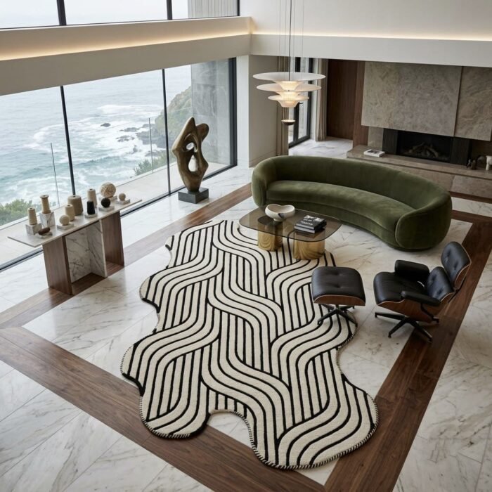 Linea Flux Rug handmade rug - Indian Carpets