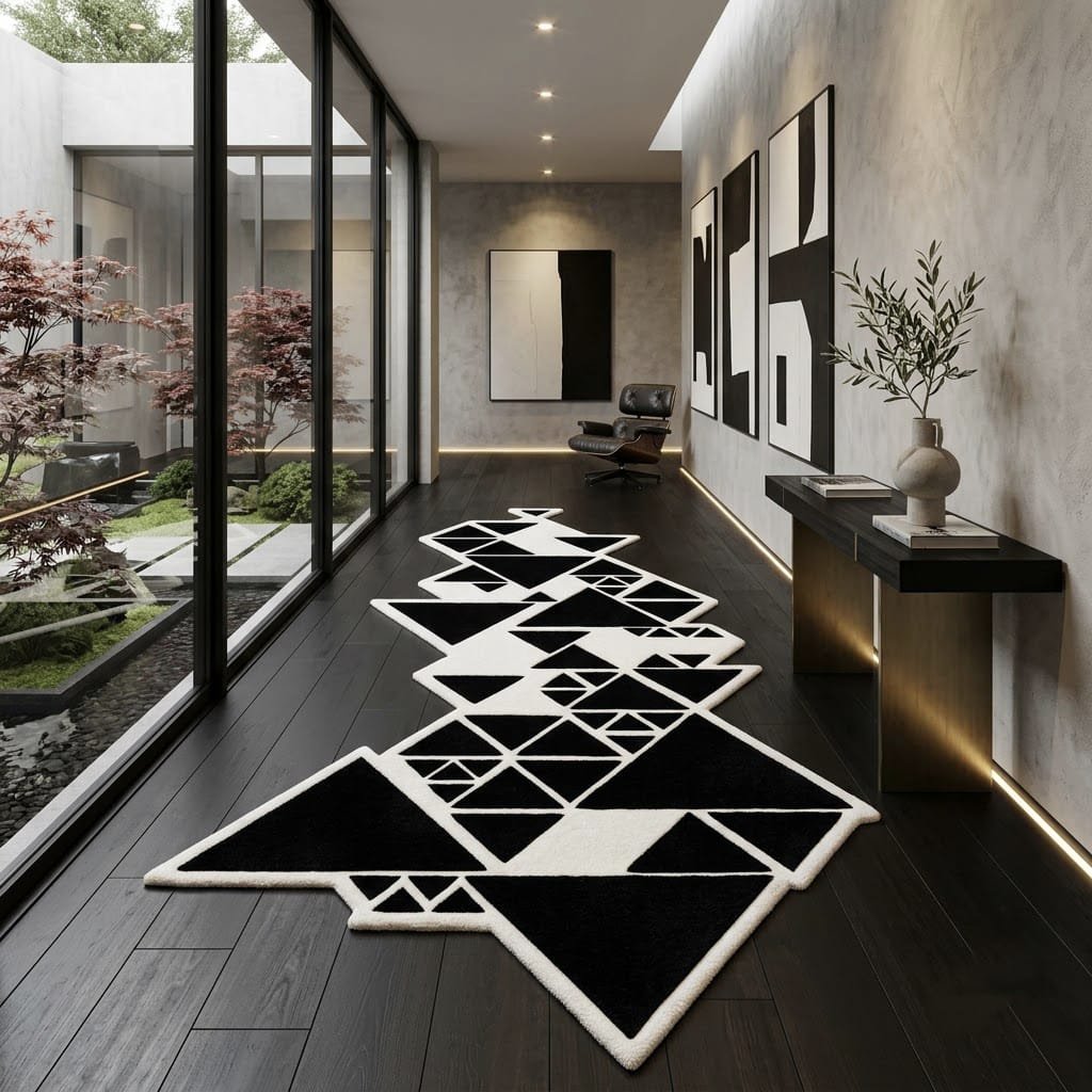 Broken Triangle Runner Rug