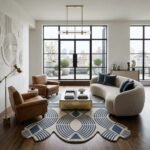 Interlocking Arc Rug View 3