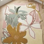 Mustard Bloom Floral Rug View 3
