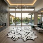 Ink Flow Abstract Rug View 5
