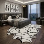Ink Flow Abstract Rug View 4