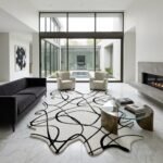 Ink Flow Abstract Rug View 1