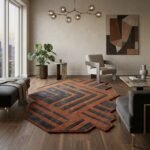 Terracotta Geometric Rug View 4