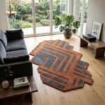 Terracotta Geometric Rug View 3