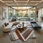 Rust Linear Rug View 2