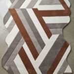 Rust Linear Rug View 5