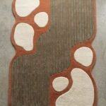 Terracotta Teal Abstract Rug View 3