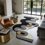 Black Gold Wave Runner Rug View 2