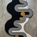 Black Gold Wave Runner Rug View 3