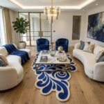 Cobalt Flourish Rug View 5