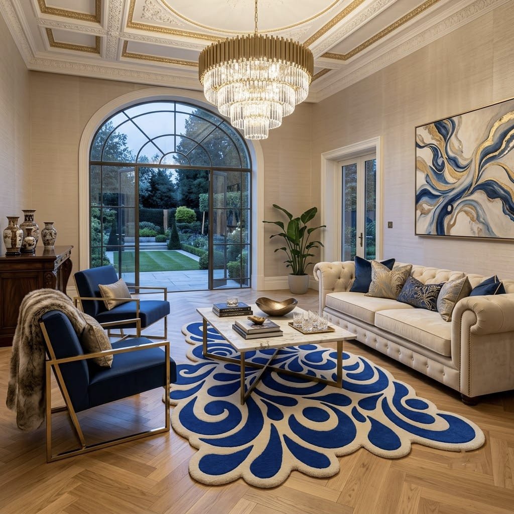Cobalt Flourish Rug