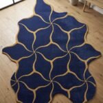 Navy Geometric Petal Rug View 3