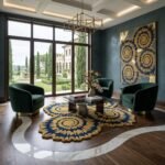 Mustard Sunburst Rug View 2
