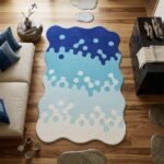 Blue Organic Wave Rug View 4