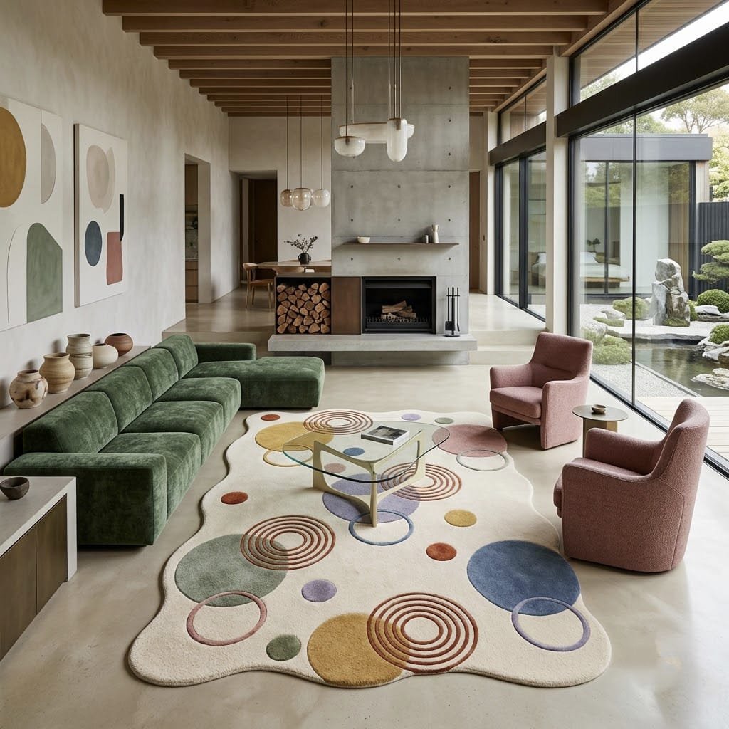 Abstract Circle Rug