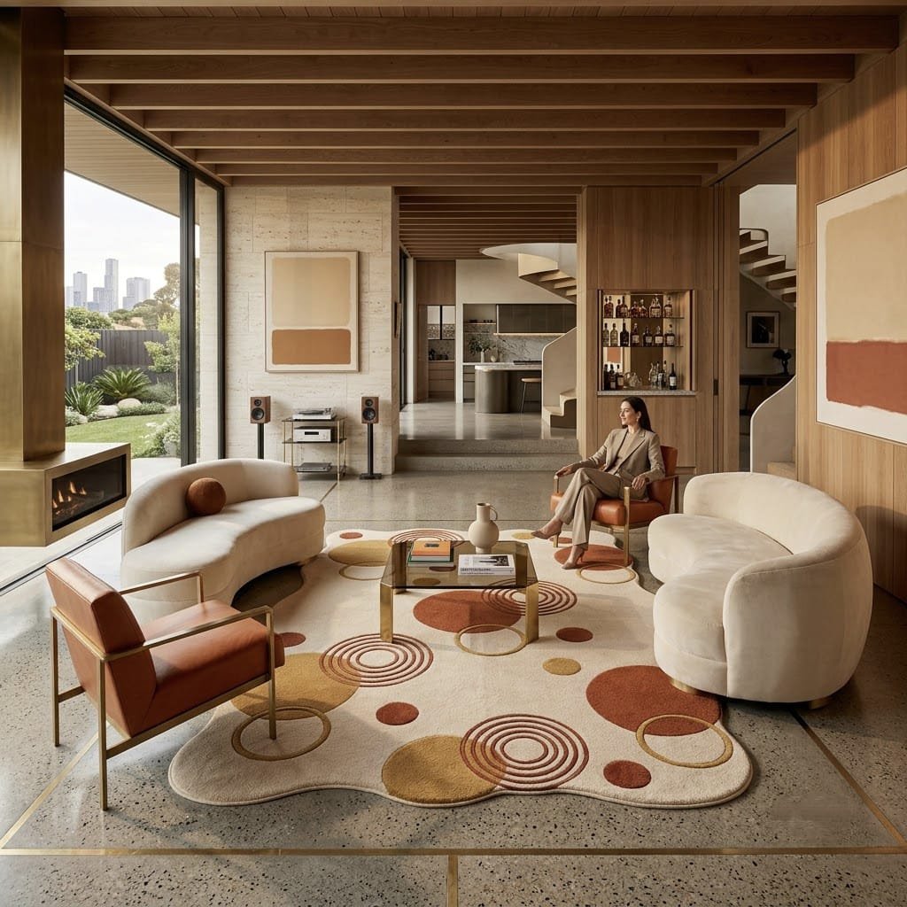 Retro Ring Scatter Rug