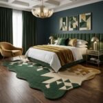 Green Gold Abstract Rug View 5