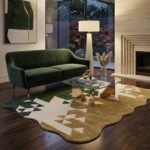 Green Gold Abstract Rug View 2