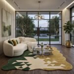 Green Gold Abstract Rug View 7