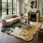 Green Gold Abstract Rug View 6