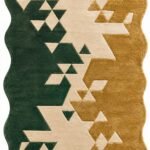 Green Gold Abstract Rug View 3