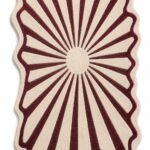 Burgundy Floral Rug View 2