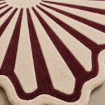 Burgundy Floral Rug View 5