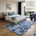 Blue Greek Key Rug View 4