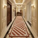 Terracotta Chevron Stripe Runner Rug View 2