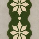 Forest Green & Ivory Floral Runner Rug View 3