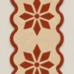 Terracotta Bloom Ornamental Runner Rug View 3