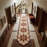 Terracotta Bloom Ornamental Runner Rug with ORANGE, OFF WHITE, FLORAL, ORNAMENTAL, CREATIVE, HAND TUFTED – product image 1
