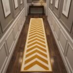 Gilded V-Line Geometric Runner Rug View 2
