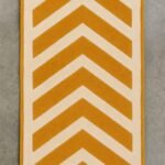 Gilded V-Line Geometric Runner Rug View 3