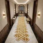 Golden Ivory Architectural Runner Rug View 4