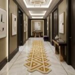 Golden Ivory Architectural Runner Rug View 2