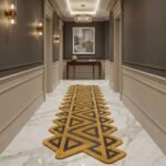Gilded Triangle Geometric Runner Rug View 4