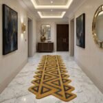 Gilded Triangle Geometric Runner Rug View 2