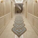Camel & Blue Ornamental Runner Rug View 3