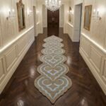 Camel & Blue Ornamental Runner Rug View 1