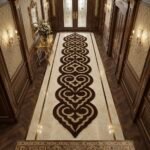 Imperial Brown & Ivory Ornamental Runner Rug View 3